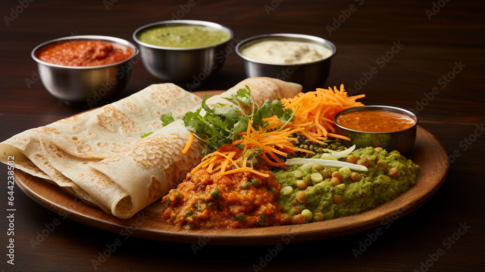 indian food, indian food or snack served with rice and samosa or masala indian food, indian food or snack served with rice and samosa or masala