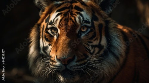 Roaming Majesty: Captivating Portraits of Striped Felines in the Wild, generative AI