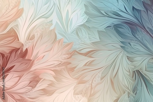 Soft pastel abstract floral pattern for prints, postcards or wallpaper. Generative AI