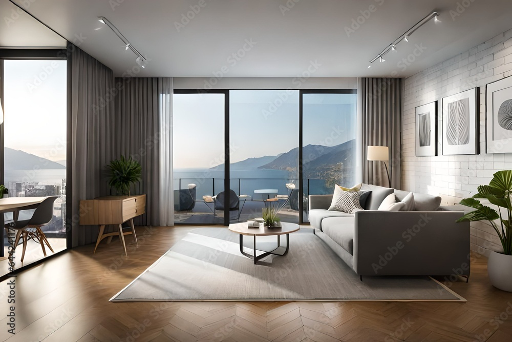 modern living room with furniture modern living room with furniture