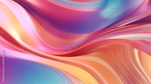 Colorful wave liquid metallic abstract background © Chand Abdurrafy