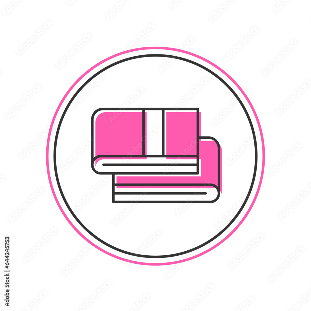 Filled outline Towel stack icon isolated on white background. Vector Filled outline Towel stack icon isolated on white background. Vector