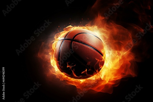 Image depicting a basketball background. Generative AI © Esme