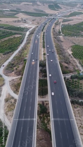 4K Aerial Drone view Mersin Viaduct.Turkey. photo