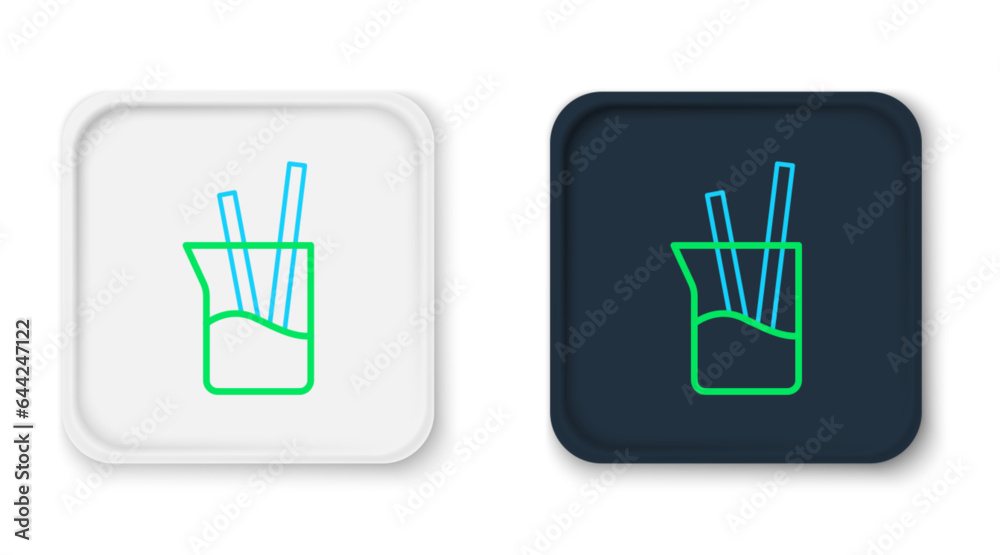 Line Laboratory glassware or beaker icon isolated on white background. Colorful outline concept. Vector Line Laboratory glassware or beaker icon isolated on white background. Colorful outline concept. Vector