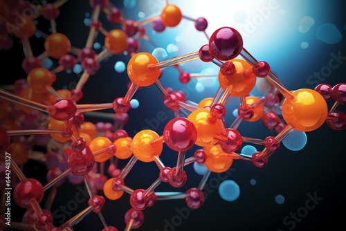 Molecular illustration of arimoclomol. Generative AI photo