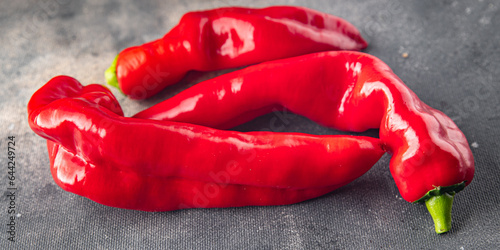 pepper ramiro fresh vegetable bell pepper food snack on the table copy space food background rustic top view  photo