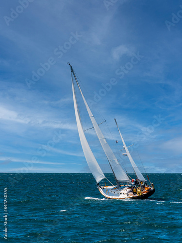 Sailboats under sail off Cape Cod