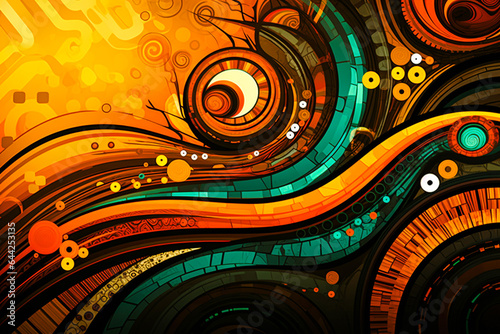 Abstract background, with beautiful colors and patterns reminiscent of Africa