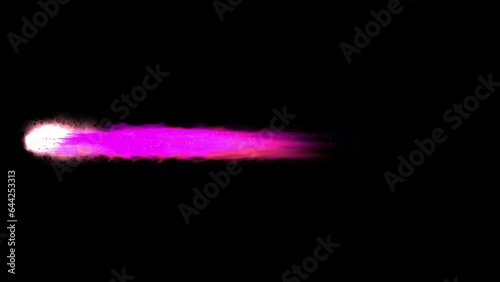 Video of rocket exhaust, ionic propulsion or jet propulsion for a space craft, 4k 24p with alpha channel for transparent background and simple compositing