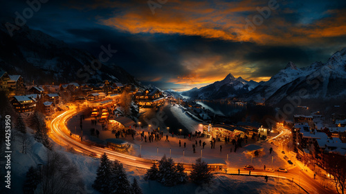 Christmas markets in a mountain village create a magical atmosphere