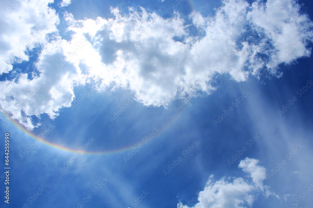 Atmospheric optical phenomenon that generated a halo enclosing the Sun in a perfect circle that illuminated the sky