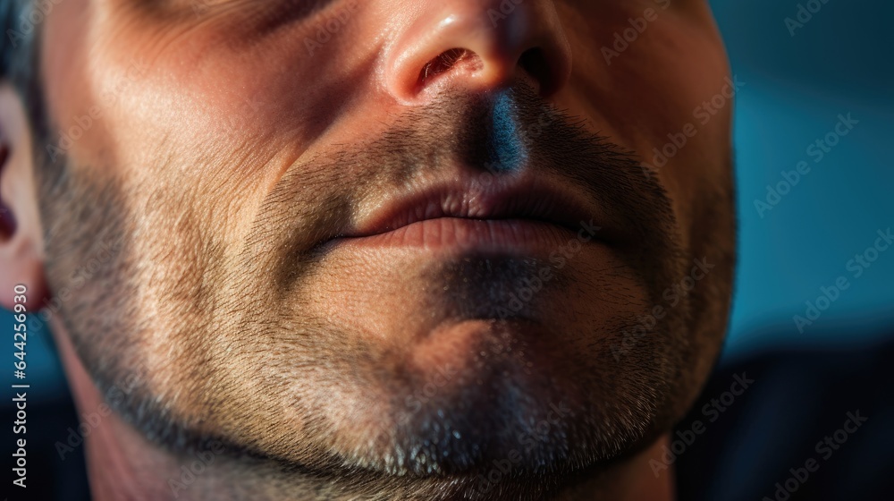 Obraz premium Close-up of a man's face