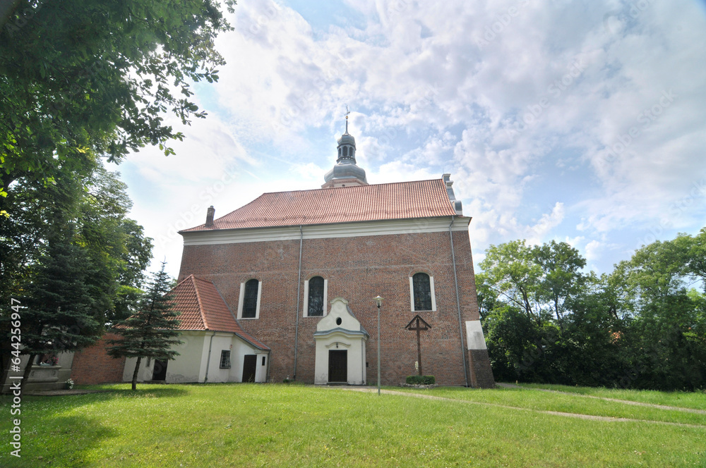 Fototapeta premium Church of Saint Martin and Saint Anna in Krajenka, Poland