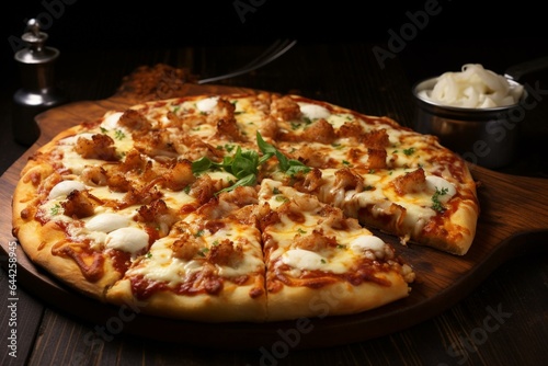 mouthwatering, cheesy pizza. Generative AI