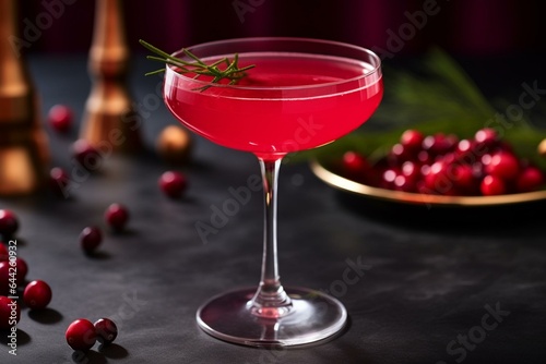Vibrant cocktail with a chic, simple aesthetic. Perfect for festive gatherings. Generative AI