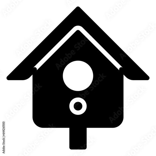 bird house icon, glyph icon style