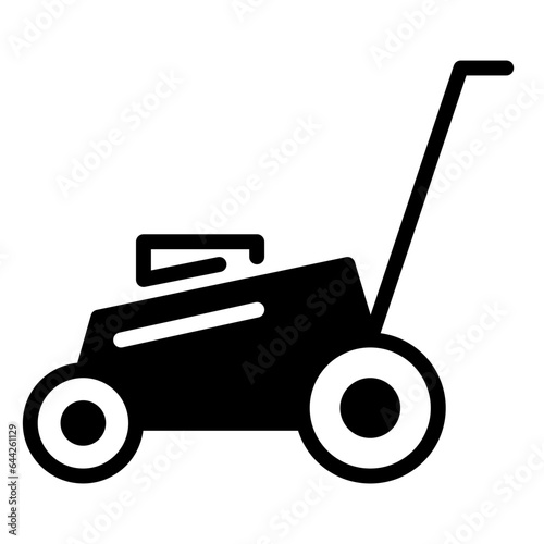 mower icon, glyph icon style