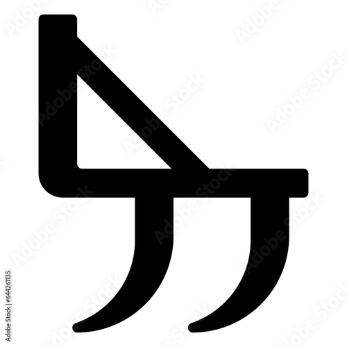 cultivator icon, glyph icon style