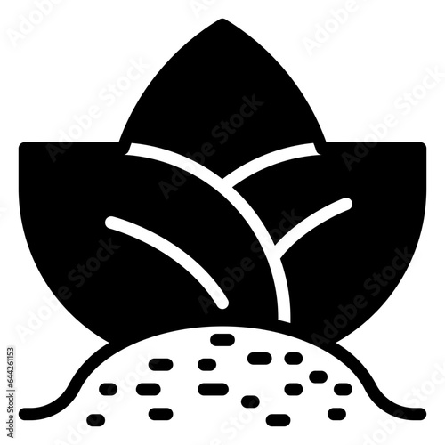 plant icon, glyph icon style
