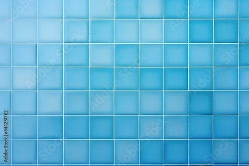 Blue ceramic wall and floor tiles mosaic abstract background. Design geometric wallpaper texture decoration. generative AI
