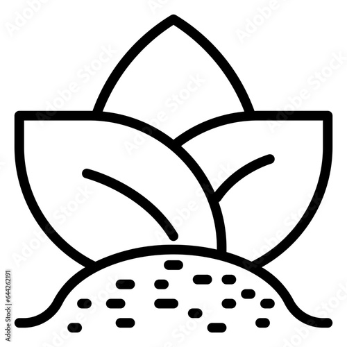 plant icon, line icon style