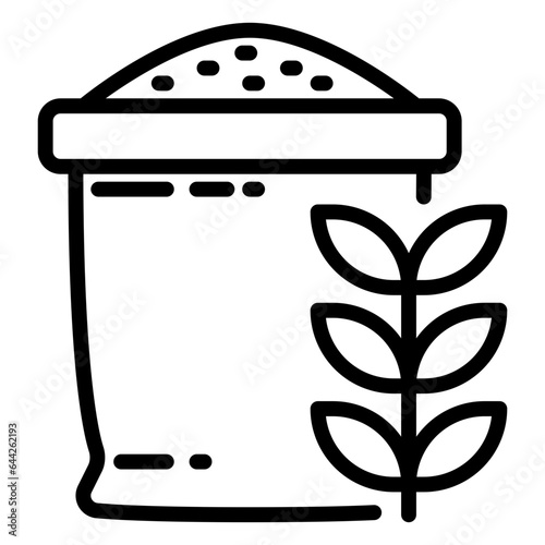 grains icon, line icon style