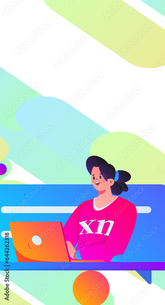 Obraz premium Business People Flat Vector Concept Operation Hand Drawn Illustration