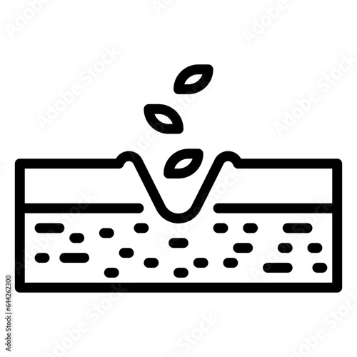 seeding icon, line icon style