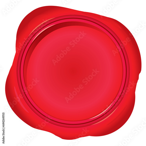 赤い封蝋のイラスト　シーリングワックス　シーリングスタンプ