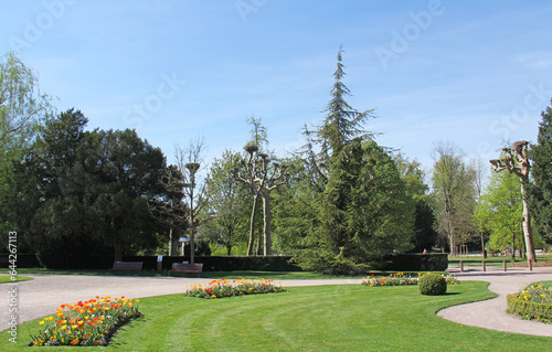 Obraz na płótnie Park de l'Orangerie in Strasbourg Alsace France w salonie