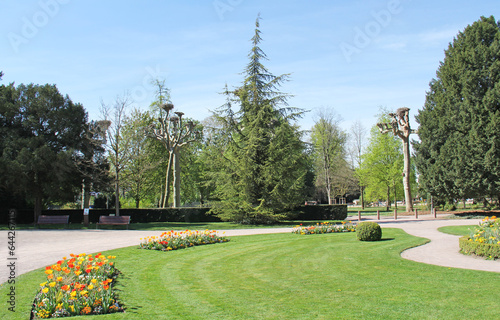 Obraz na płótnie Park de l'Orangerie in Strasbourg Alsace France w salonie