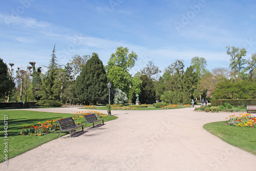 Obraz na płótnie Park de l'Orangerie in Strasbourg Alsace France w salonie