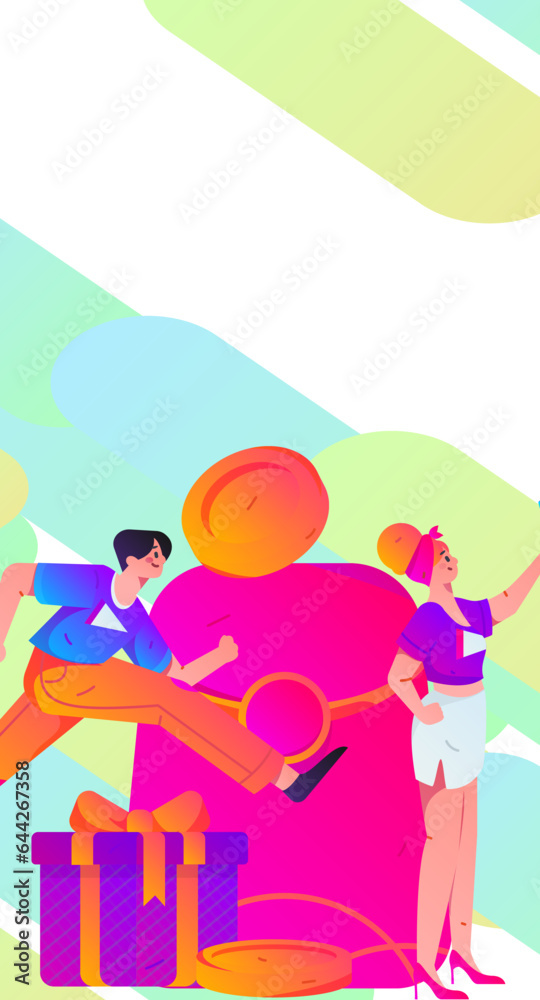 Festive Shopping E-Commerce Online Shopping People Flat Vector Concept Operation Hand Drawn Illustration Festive Shopping E-Commerce Online Shopping People Flat Vector Concept Operation Hand Drawn Illustration