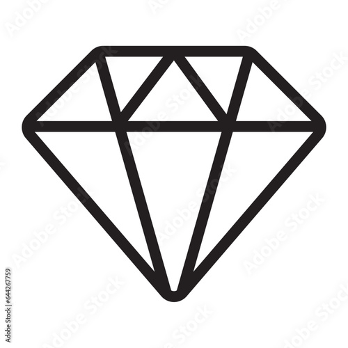 diamond line icon