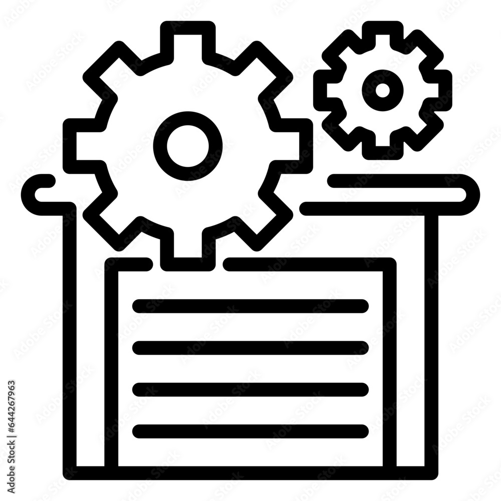 Garage icon, line icon style