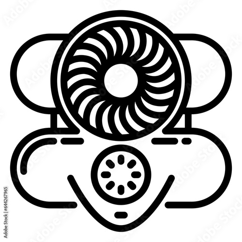 Engine icon, line icon style
