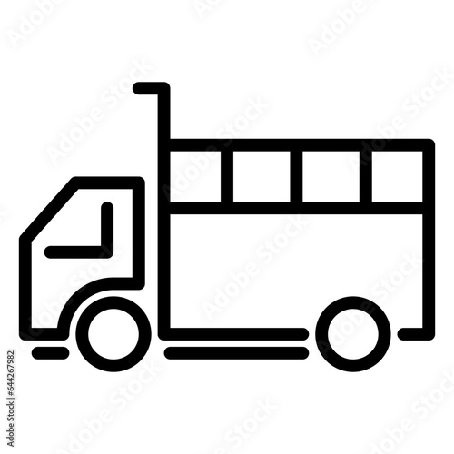 truck icon, line icon style