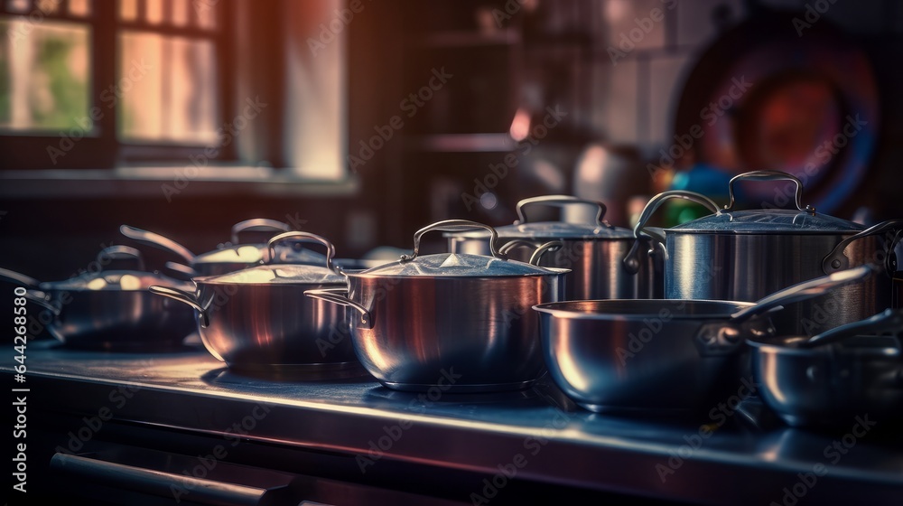 Delicious Creations: Discover a Culinary Haven with Premium Kitchen Cookware, Pots, and Pans for Home and Café Experience the Art of Cooking!, generative AI