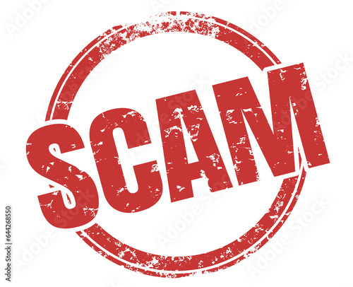 Foto Scam Red Stamp Fraud Warning Danger Risk Illustration