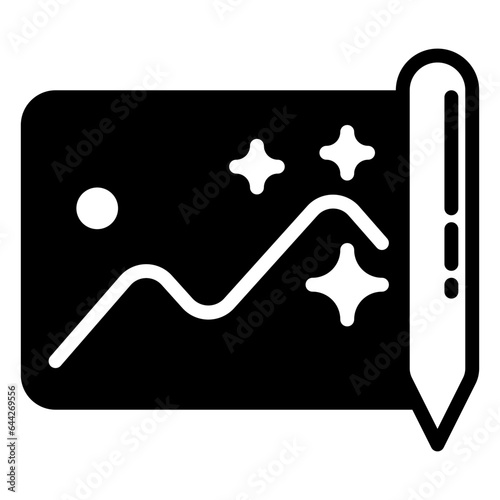 Editing Photo icon, glyph icon style
