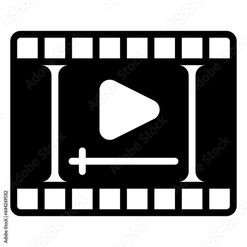 Video icon, glyph icon style