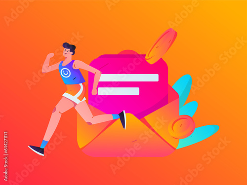 Festive Shopping E-Commerce Online Shopping People Flat Vector Concept Operation Hand Drawn Illustration
