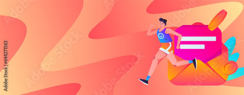 Festive Shopping E-Commerce Online Shopping People Flat Vector Concept Operation Hand Drawn Illustration