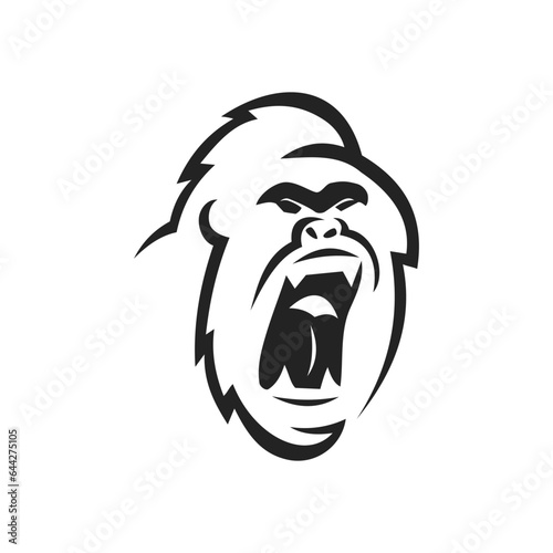 Gorilla Logo template Isolated. Brand Identity. Icon Abstract Vector graphic
