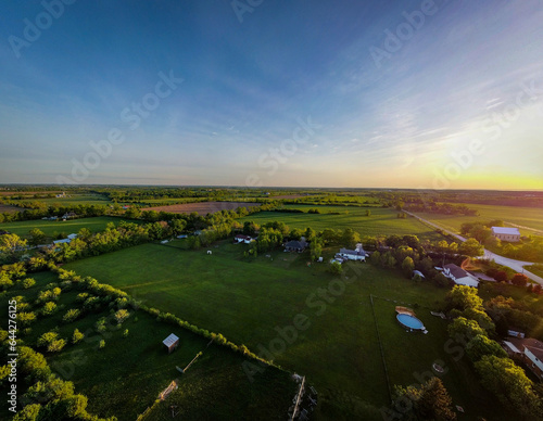 sunset on the farm 