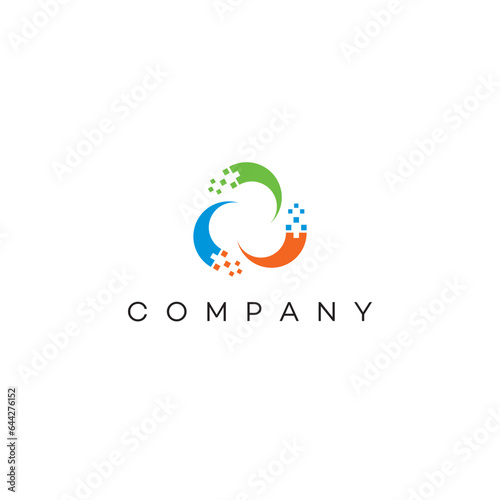 Celebration media entertainment technology innovative Logo design, brand identity, business logo, editable vector
