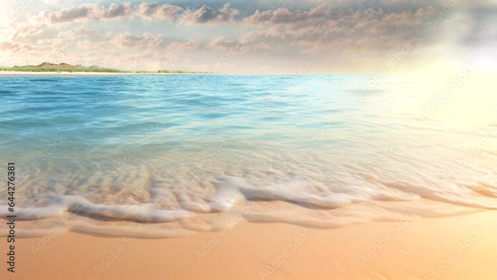 beach beautiful view background waving of beach in the morning, slow white sand beach beautiful view background waving of beach in the morning, slow white sand