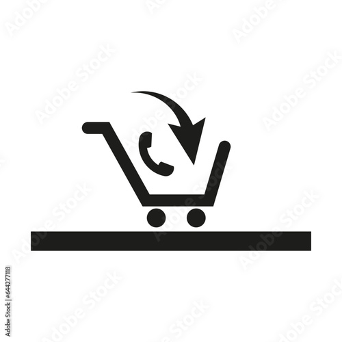 Wallpaper Mural Basket with phone icon. Vector illustration. EPS 10. Torontodigital.ca