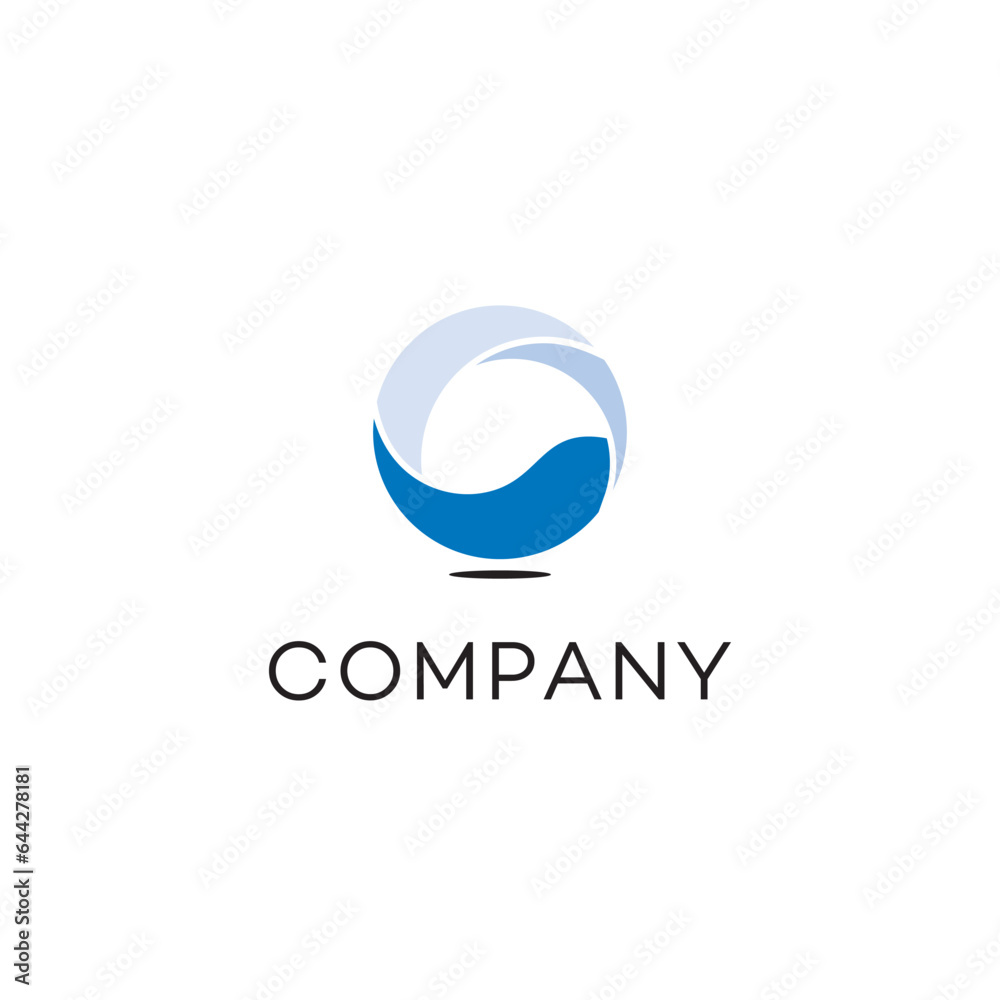 Round circle drop tech Logo design, brand identity, business logo, editable vector Round circle drop tech Logo design, brand identity, business logo, editable vector
